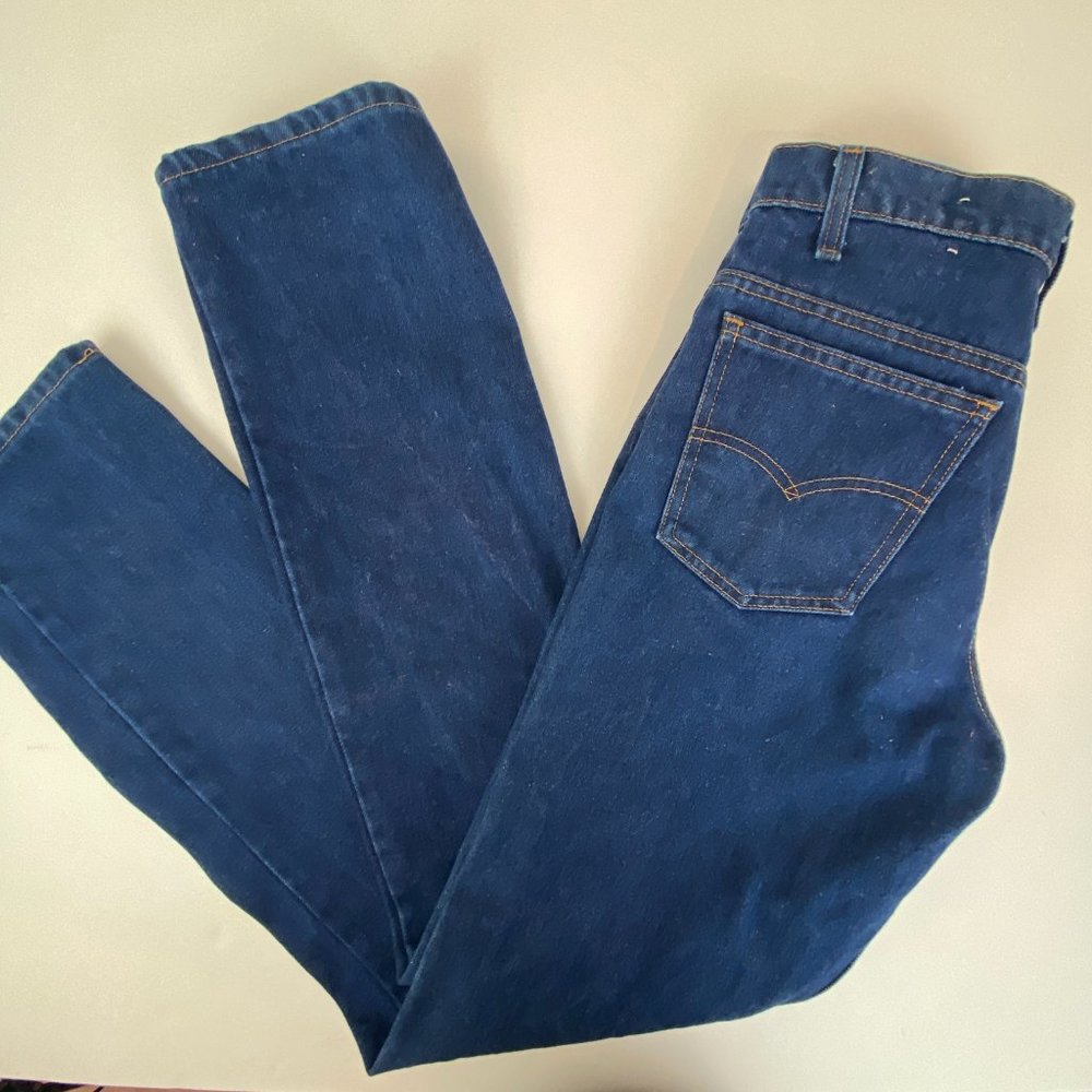 Vintage Levis 517 Jeans 31 x 34 Blue Denim White Tab Made in the USA - Picture 10 of 14